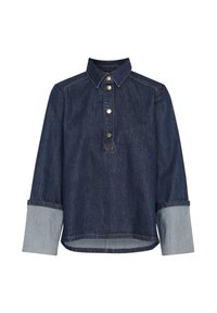 Blus - dark blue un-wash