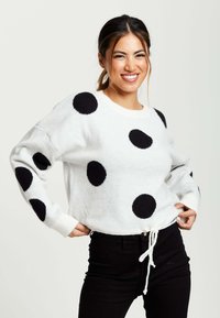 Liquorish POLKA DOT - Jumper - white