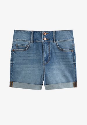 New Look, MID HIGH WAIST - Shorts di jeans - blue
