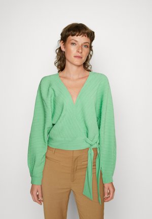 Lindex BLOUSE PAMELA WRAP - Bluse - green