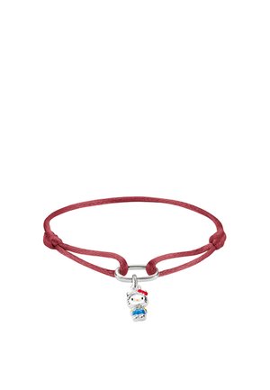 THOMAS SABO, HELLO KITTY TEXTILARMBAND ROT MIT CHARM - Armband - silver-coloured