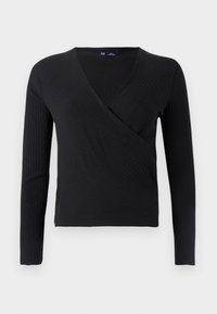 WIDE WRAP  - T-shirt à manches longues - black