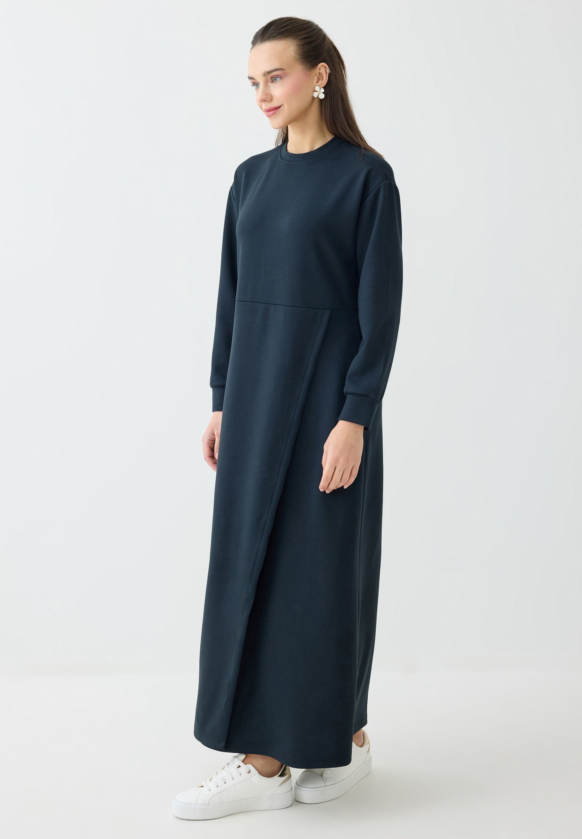 modanisa navy blue dress Dark Blue Modest Dress Modest Dress - Shop Women's Modest Dress