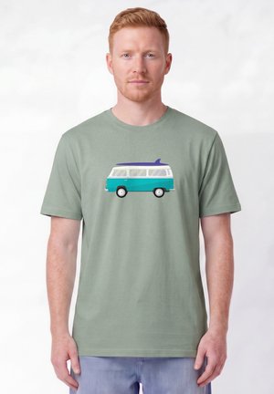 watapparel, CALIFORNIA DREAM UNISEX - T-shirt print - aloe