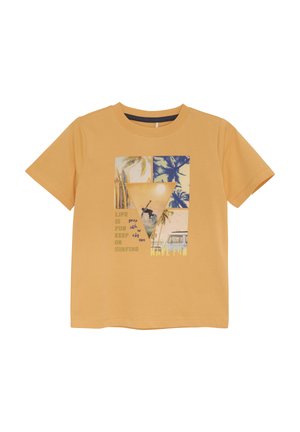 T-shirt med print - mock orange