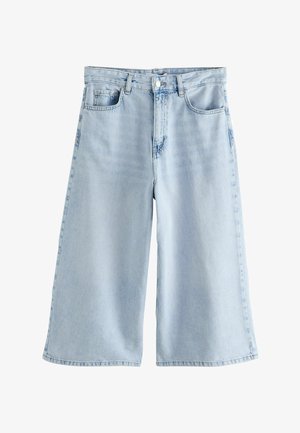 Next, REGULAR FIT - CROPPED WIDE LEG PALAZZO JEANS . - Široké nohavice - bleach blue