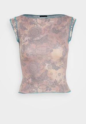 CONTRAST PRINT TANK - Topper - blue
