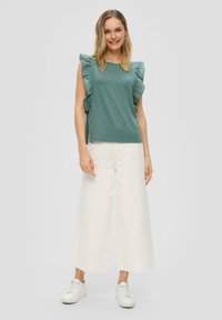 s.Oliver MIT RAFFUNG - T-Shirt basic - petrol