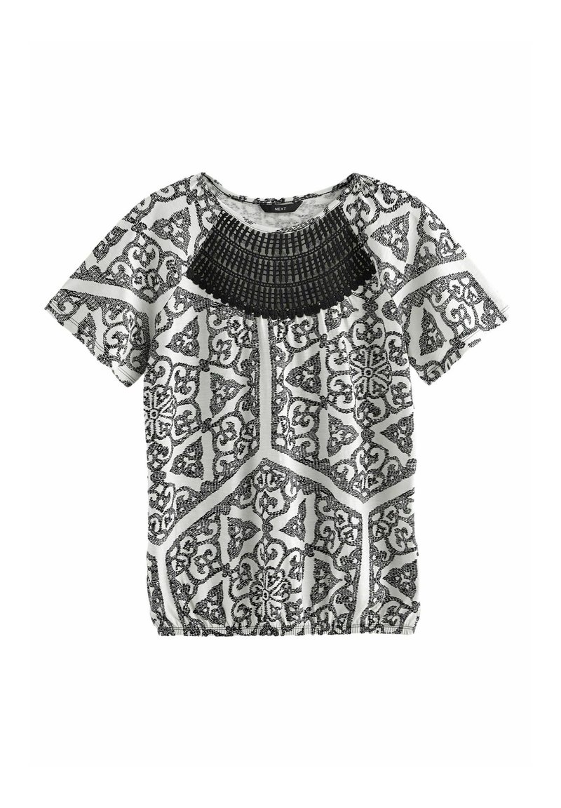 Next T-shirt print zwart