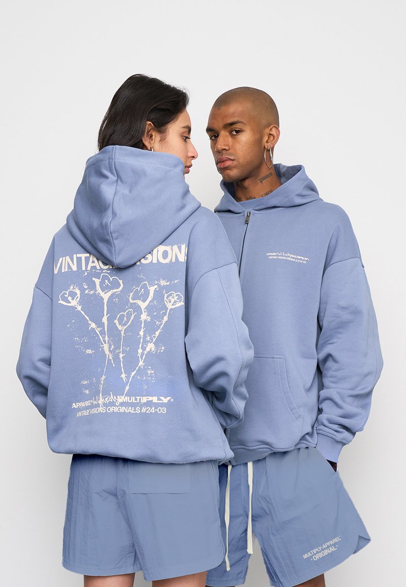 Multiply Apparel HOODIE V VISIONS - Sweater met rits - wild wind