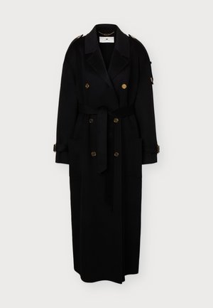 Elisabetta Franchi, WOMEN'S COAT WITH BELT - Класическо палто - nero