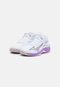 Mizuno THUNDER BLADE - Obuća za odbojku - white/patrician purple/quince