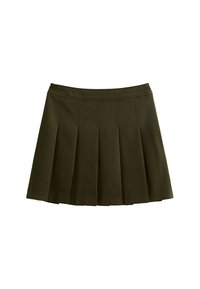 PLEATED MINI - Pleated skirt - khaki
