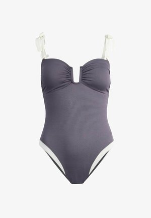 REGULAR FIT - TEXTURED TUMMY CONTROL - Fürdőruha - plum purple