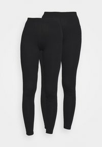 2 PACK LEGGINGS - Collant - black