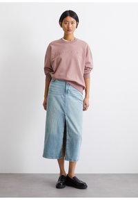 Marc O'Polo LOGO EMBROIDERY AT FRONT - Mikina - dark mauve