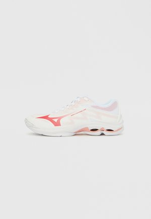 WAVE LIGHTNING PRO - Lentopallokengät - white/rose elegance/lava falls