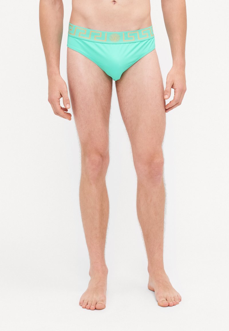 Versace - SWIM LOW RISE VITA NEW LOGO - Slip de bain - mint/gold, Agrandir