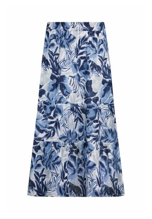 HARINI DOUBLE PRINTED MIDI - A-line skirt - estate blue