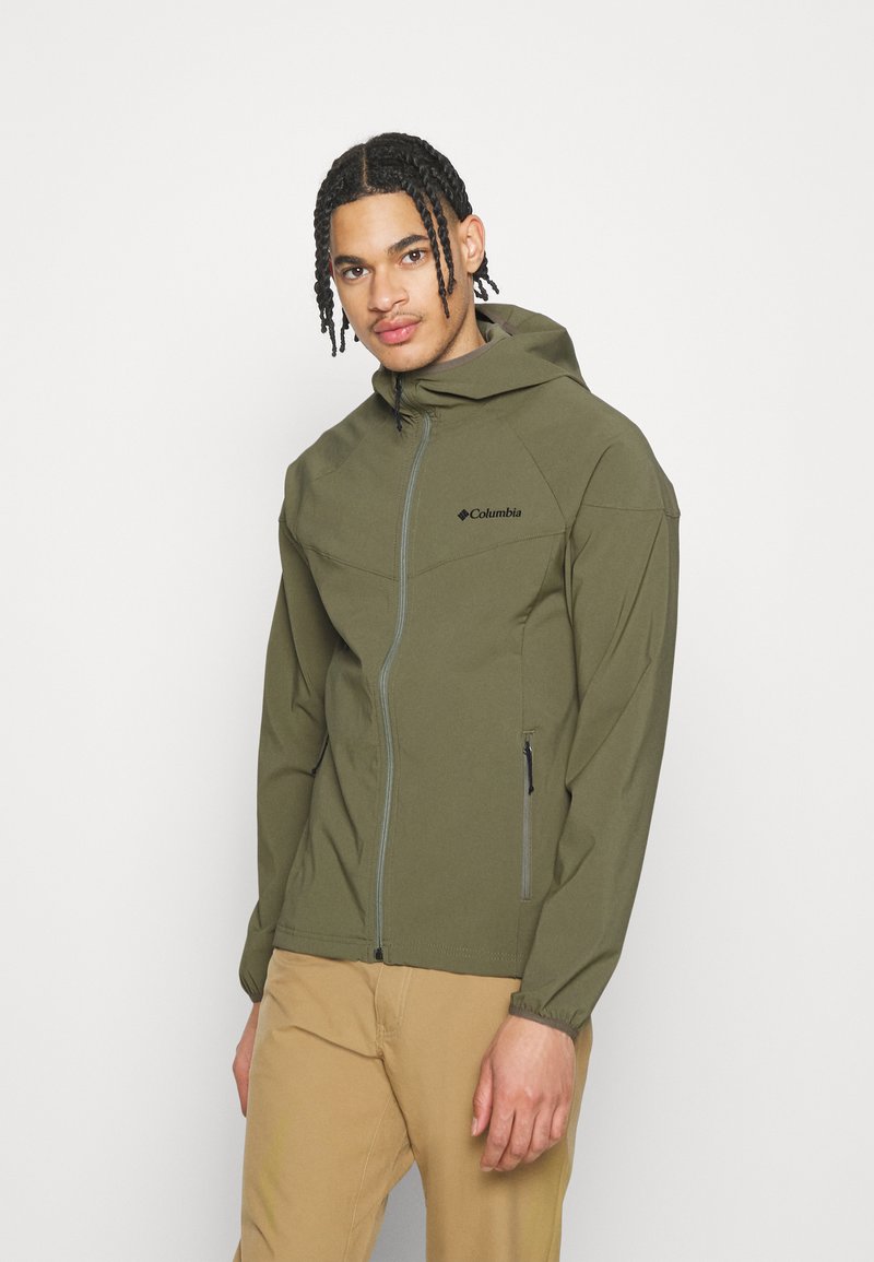 Chaqueta Softshell Columbia Sin Capucha Para Hombre - Tejido Elástico, Resistente Al Agua, Color Negro, Talla S