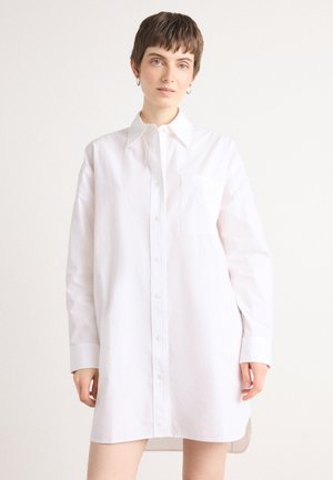 OVERSIZED MINI SHIRTDRESS - Skjortklänning - brilliant white