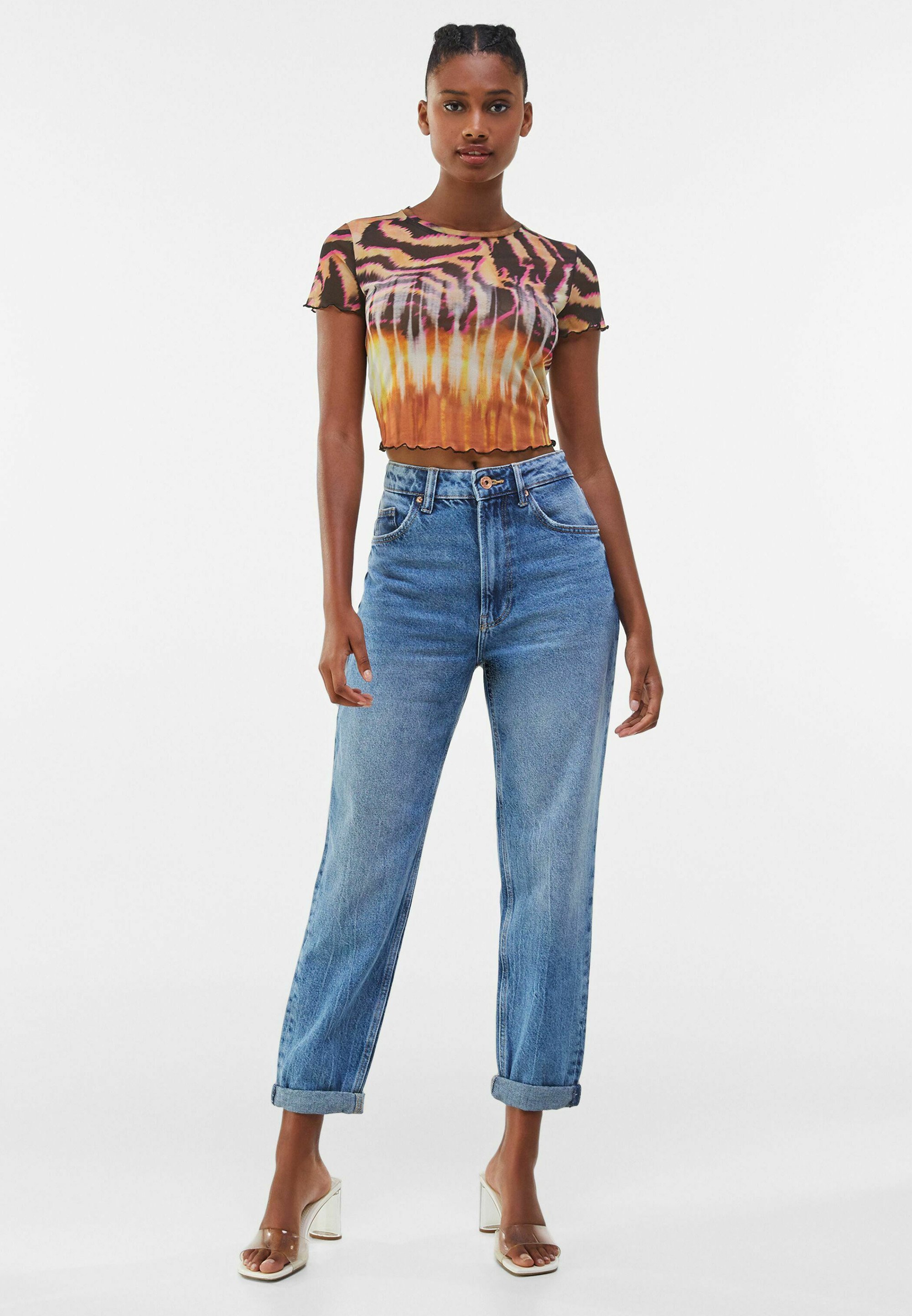 Bershka Relaxed fit jeans - dark blue 