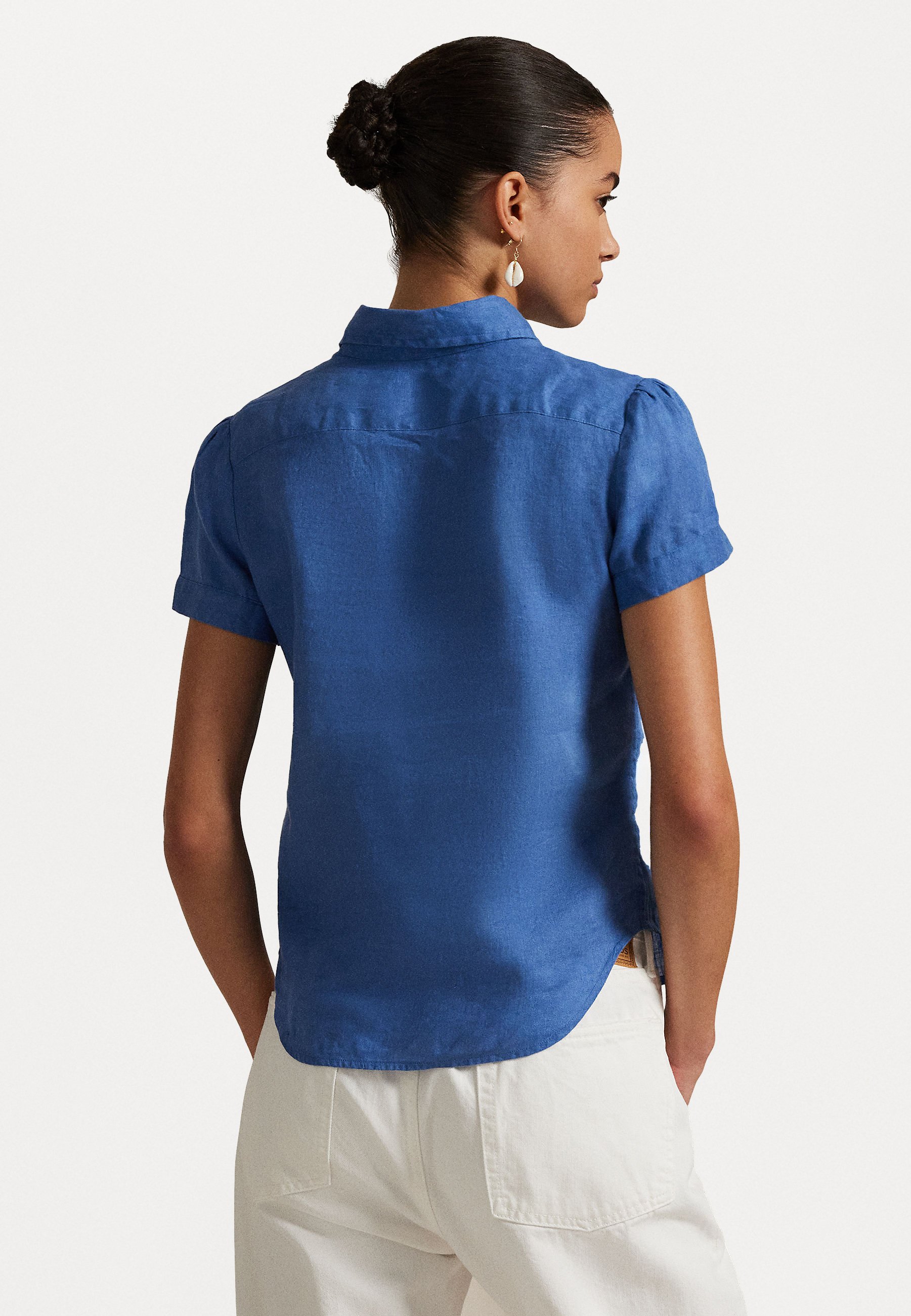 売れ筋商品|||ラルフローレン シャツ レディース トップス WOVEN SPORT SHIRT - Button-down blouse - retreat blue Polo Ralph Lauren LINEN SHORT SLEEVE SHIRT - Button-down