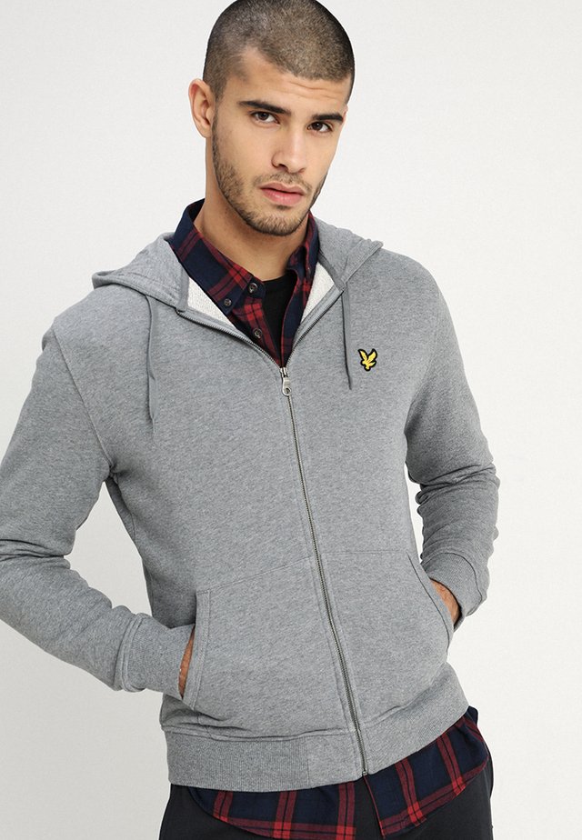 ZIP THROUGH HOODIE - Sudadera con cremallera - mid grey marl