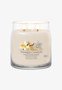 Yankee Candle SIGNATURE MEDIUM JAR VANILLA CRÈME BRÛLÉE - Tuoksukynttilä - brown