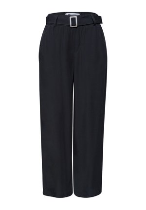 Street One, WIDE LEG HOSE MIT GÜRTEL UND LEO-PRINT - Pantalon classique - pine grove green