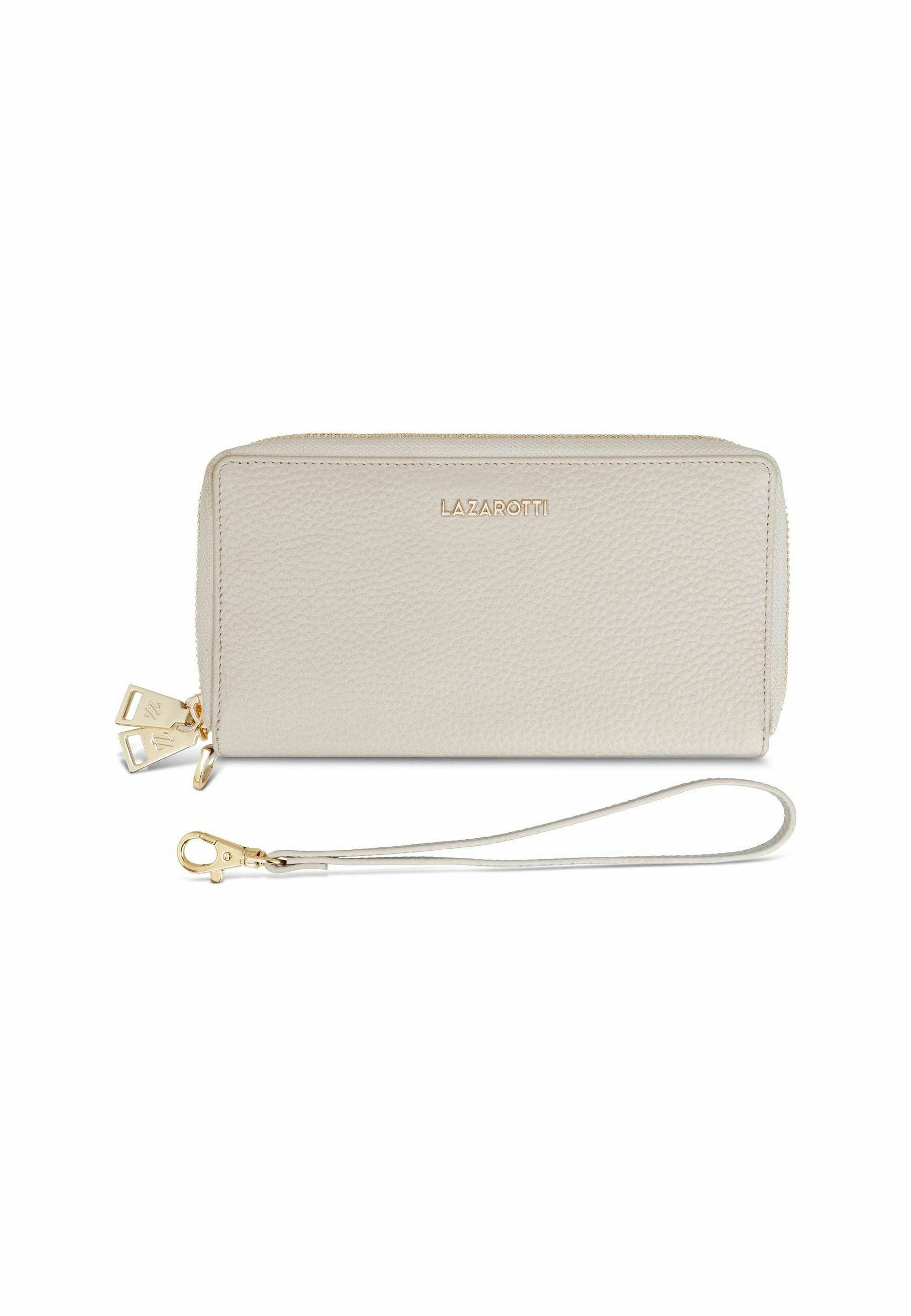 Bugatti ELSA Kleine Reißverschluss-Geldbörse Mit RFID-Schutz - Weißes Leder, 11x9 Cm