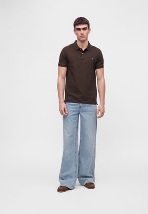 GANT, SLIM SHIELD - Polo - dark brown