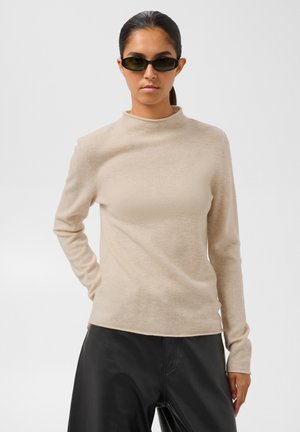 Soaked in Luxury, SOAKED IN LUXURY SLMOLINA MOCKNECK PULLOVER STUDIO - Pullover - oatmeal melange