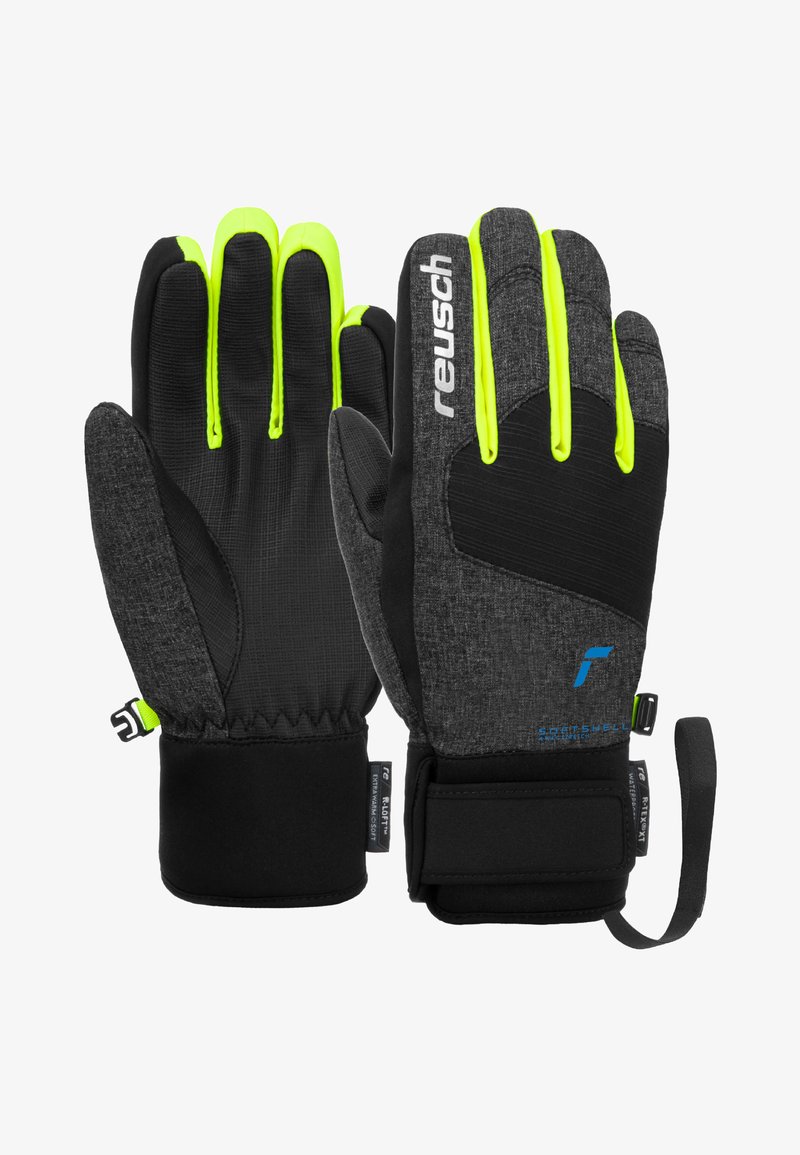 Reusch FINGERHAND SIMON  - Fingerhandschuh - blck melan blck safe yell