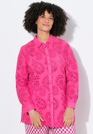 Angel of Style LOCHSTICKEREI LANGARM - Hemdbluse - hibiscus pink