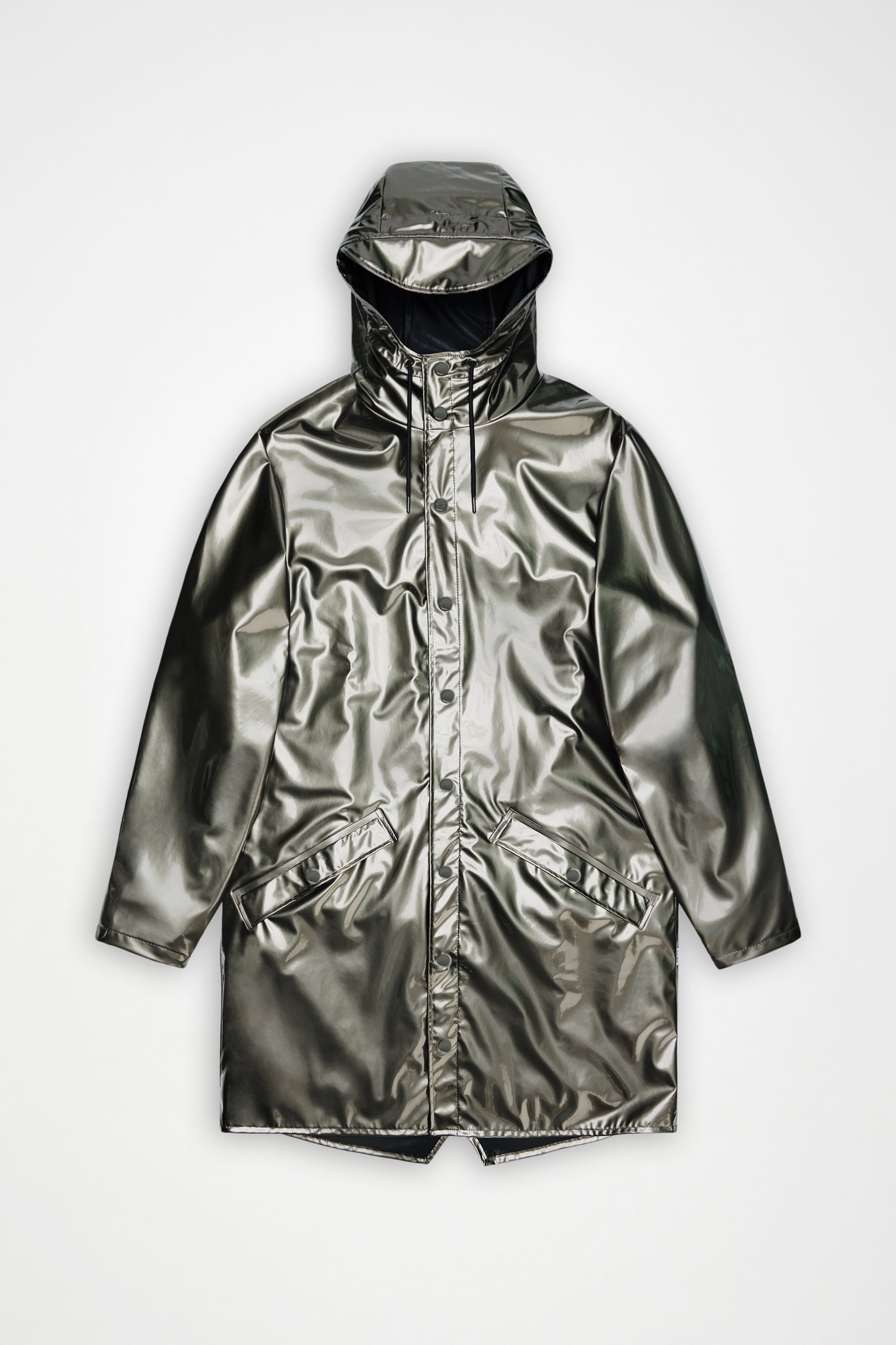 Rains LONG JACKET UNISEX - Parka - raven/silver-coloured - Zalando