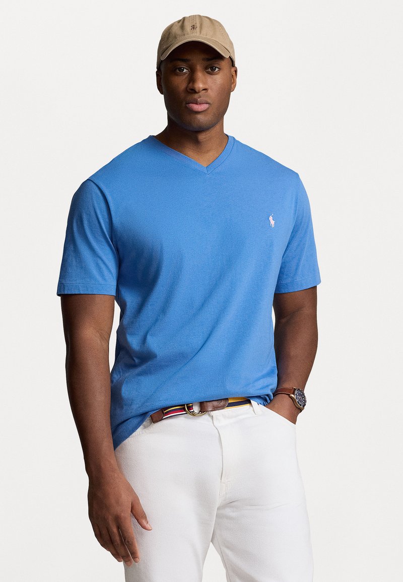 Polo Ralph Lauren Big & Tall JERSEY V-NECK T-SHIRT - Jednoduché tričko - new england blue