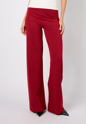 LOUI FLARED - Bukse - maroon