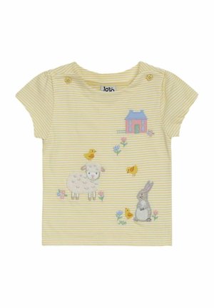 LLAMA APPLIQUÉ - REGULAR FIT - Camiseta estampada - yellow bunny lamb