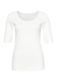 SLIM FIT ROUND NECK - Jednoduché tričko - milk