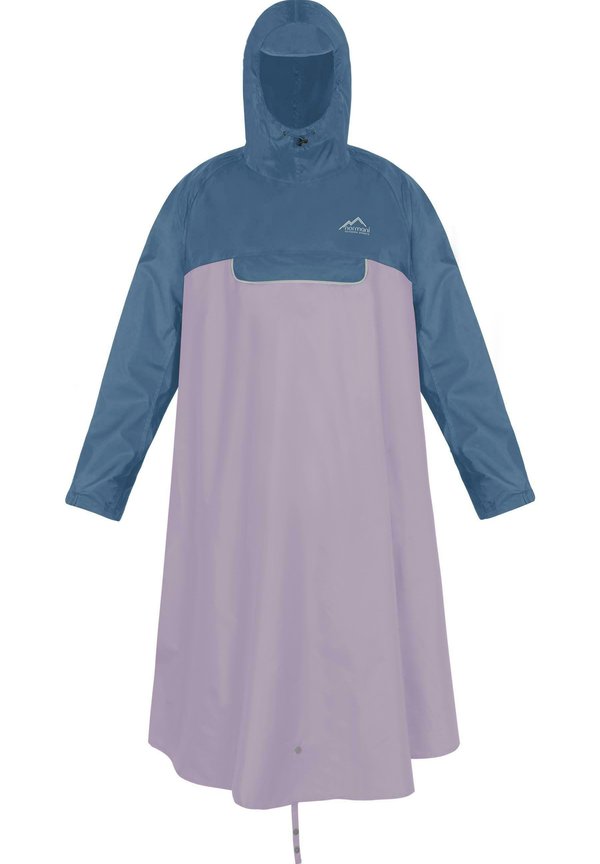 WASSERDICHTER REGEN-EXTRA LANG MIT ÄRMELN UND BRUSTTASCHE MIT KAPUZE - Parka - dunkelblau violett