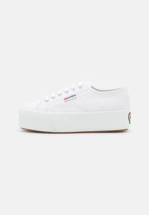 Superga HEART HEEL PATCH - Sneakers - white/multi-coloured