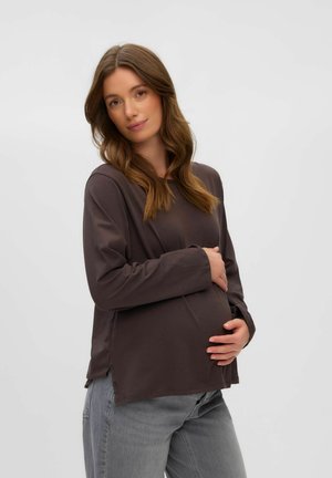 MAMALICIOUS, BLOUSE MLSOF TOP - T-shirt à manches longues - chocolate torte