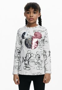 Desigual MICKEY SEQUIN - Langarmshirt - white