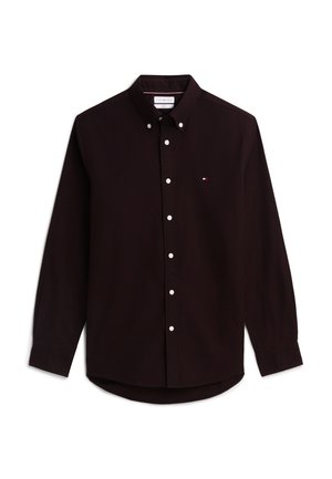 Tommy Hilfiger, FLEX FLANNEL SOLID RF SHIRT - Skjorter - chocolate