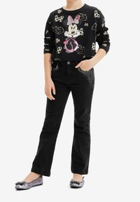 Desigual SEQUINED MINNIE MOUSE - Langarmshirt - black