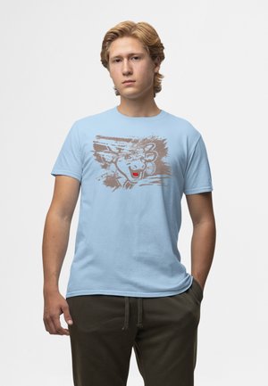 THE LAUGHING COW BRUSHSTROKE - Print T-shirt - light blue