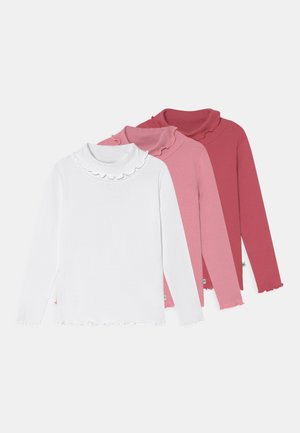 3 PACK - Long sleeved top - white/mauve
