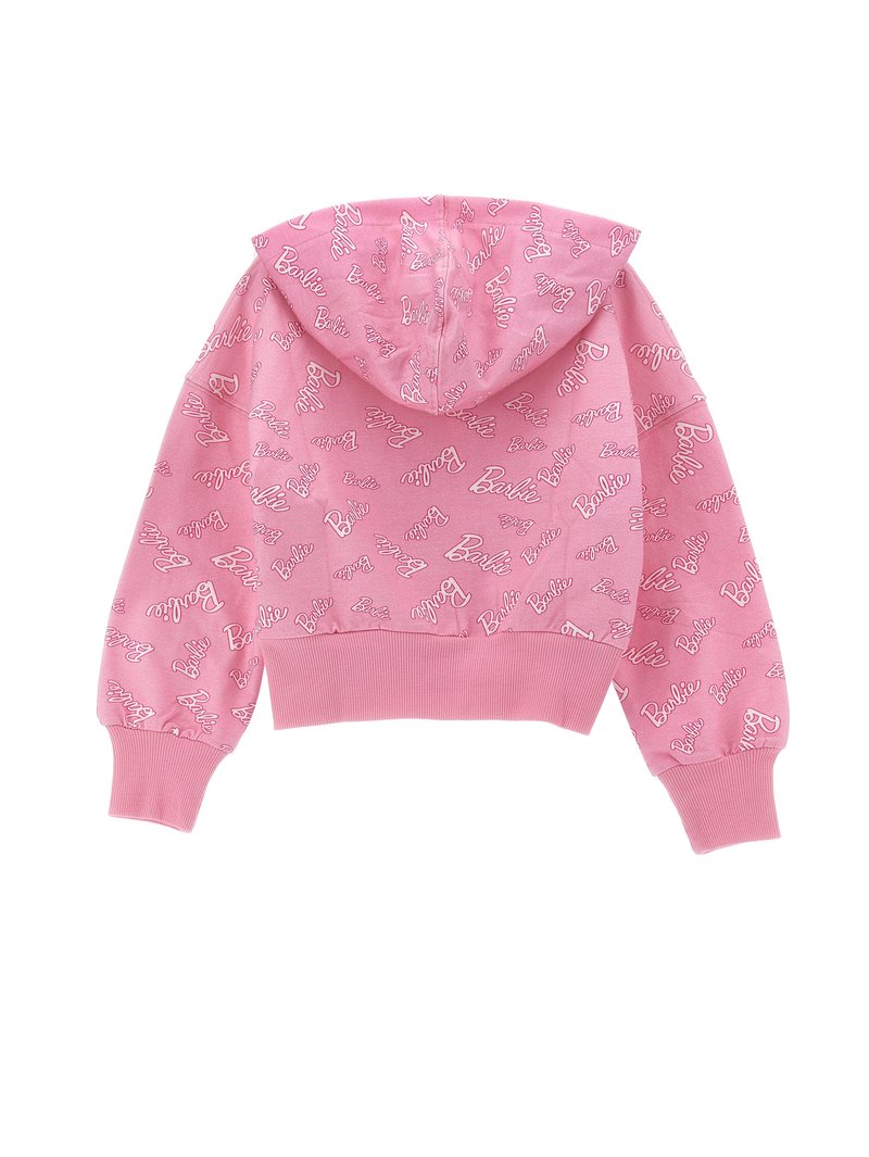 Monnalisa FELPA BARBIE LOGO Felpa con zip rosa peach/fuxia