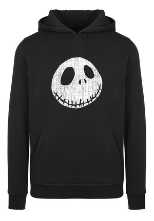 DISNEY THE NIGHTMARE BEFORE CHRISTMAS JACK CRACKED FACE  - Mikina s kapucňou - black